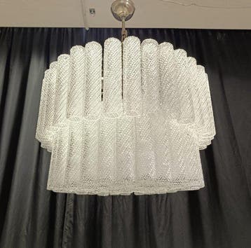 Lustre - Tubulaire - Verre de Murano - 6 lumières