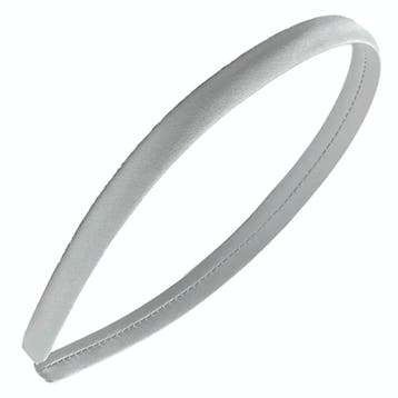 Fako Fashion - Diadeem - Satijn - 10mm - Zilvergrijs, Verzenden