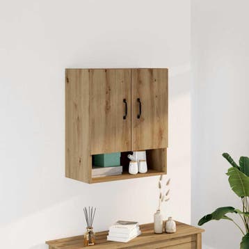vidaXL Wandkast 60x31x70 cm bewerkt hout artisanaal, Verzenden, Nieuw
