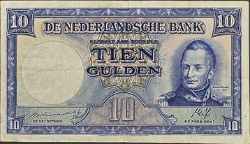 Nederland. - 4 x 10 gulden Staatsmijnen 1945 - Pick 75a -, Postzegels en Munten