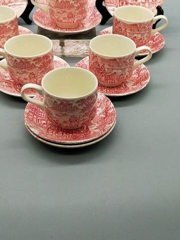 Alfred Meakin - Koffieservies - Coaching Days – Englisches