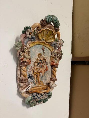 Bénitier - XXe siècle - Putti - 30 cm