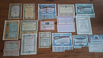 Document - 17 Historic Tramways, shares and bonds, 1881-1949