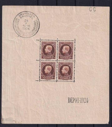 België 1924/1936 - Blokken Montenez, Borgerhout en Charleroi, Gestempeld