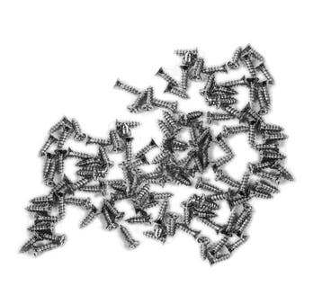 Set van 300 mini schroefjes (2.0x7 mm, verzonken, zilverkle, Verzenden