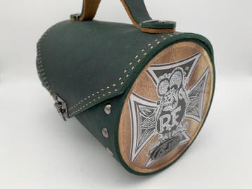 Handtas dark green ratfink handbag, Ophalen of Verzenden
