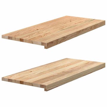 vidaXL Vensterbanken 2 st onbehandeld 90x40x2 cm massief, Doe-het-zelf en Bouw, Verzenden, Nieuw