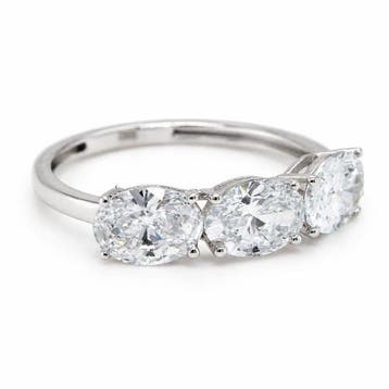 Zonder minimumprijs - Ring - 14 karaat Witgoud - 2.24ct. tw.