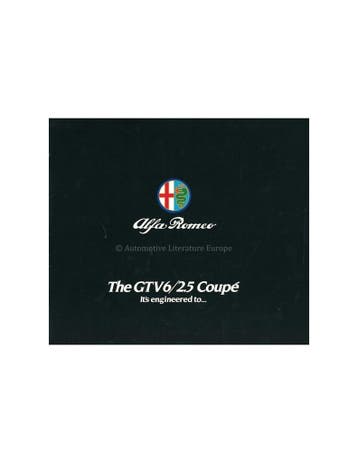 1982 ALFA ROMEO GTV6 2.5 BROCHURE ENGELS (USA), Ophalen of Verzenden, Nieuw