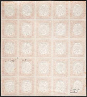 Anciens états italiens - Sardaigne - 1863, Bloc 25 valeur