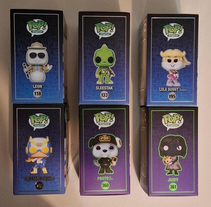 Funko - Funko Pop Leon; Sleestak; Lola Bunny; Fun Force, Antiek en Kunst, Antiek | Speelgoed