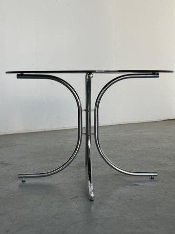 Tafel - Glas, Staal - Rookglas-tafel