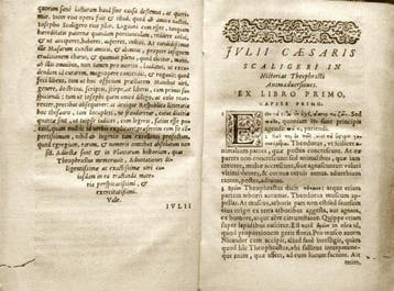 Scaligero Giulio Cesare. - Commentarii Historia Plantarum