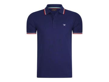 Veiling - Cappuccino Italia Polo Applique Pique - Navy - L, Vêtements | Hommes, T-shirts