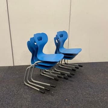 HaBa schoolstoelen, stapelstoel, zithoogte 35 cm, Blauw -, Gebruikt, Blauw, Eén