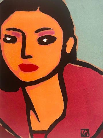Jean-Claude Götting (1960) - Portrait - Lithographie