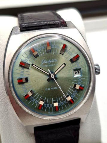 GUB Glashütte - Special Green dials Spezimatic XL - Sans, Handtassen en Accessoires, Horloges | Heren, Nieuw