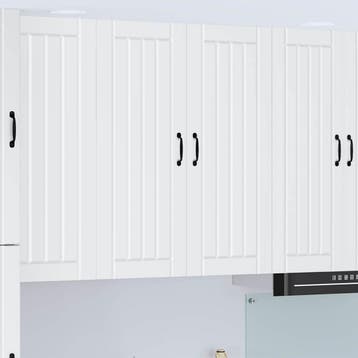 vidaXL Wandkast LUCCA Wit 80 x 31 x 100 cm Bewerkt hout, Verzenden, Nieuw