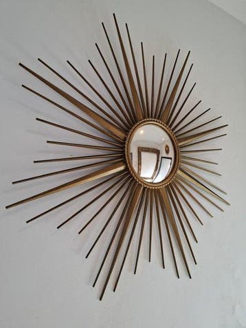 Chaty Vallauris - Spiegel - Staal - Zonnespiegel 86 cm, Antiek en Kunst