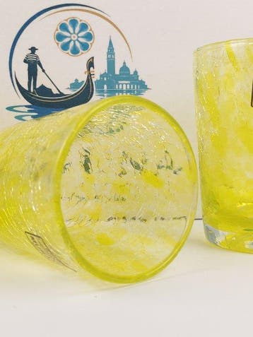 LAGUNA - Drinkservies (6) - gecrackt - Muranoglas - 6 GOTO