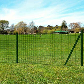 vidaXL Euro hek 25x1 m staal groen, Verzenden