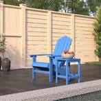 vidaXL Tuinstoel Adirondack met tafel HDPE aquablauw, Verzenden, Nieuw