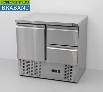 Établi réfrigéré HCB en acier inoxydable, 1 porte et 2, Verzenden
