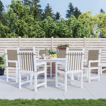 vidaXL Tuinstoelkussens 6 st 100x50x3 cm oxford stof taupe, Verzenden, Nieuw
