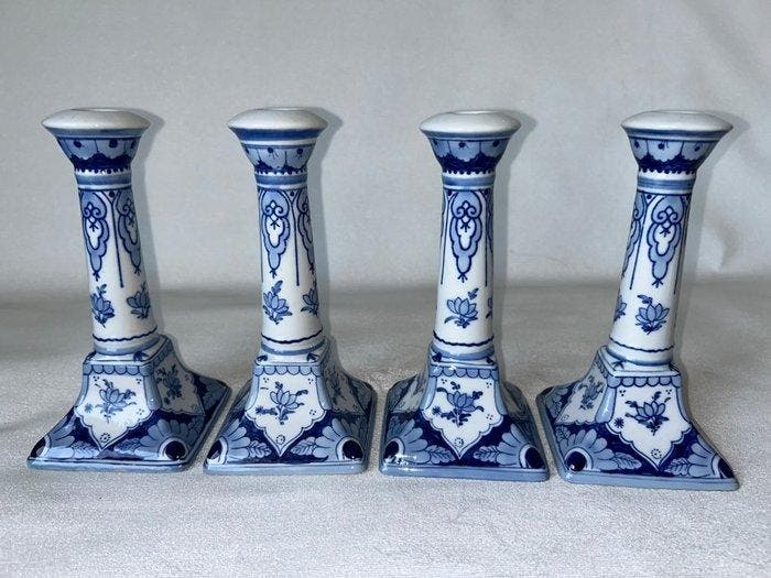 De Porceleyne Fles, Delft - Vaas (4) - Een set van 4, Antiek en Kunst, Antiek | Glaswerk en Kristal