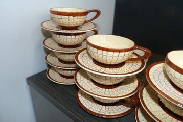 Longchamp/ Limoges - Koffie- en theeservies (19) - Biscuit, Antiek en Kunst