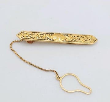 Bijou broche - 19,2 carats Or jaune - ressort de cravate