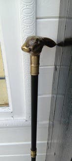 Canne de marche - lapin - laiton aluminium - Canne de marche