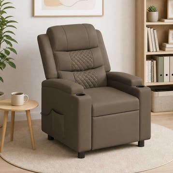 vidaXL Massage-relaxfauteuil Grijs 75 x 93 x 98 cm Stof, Verzenden, Nieuw