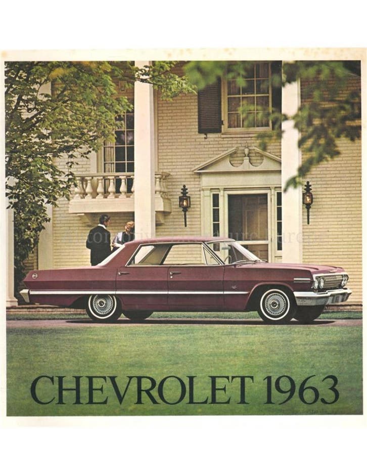 1963 CHEVROLET PROGRAMMA BROCHURE NEDERLANDS, Boeken, Auto's | Folders en Tijdschriften