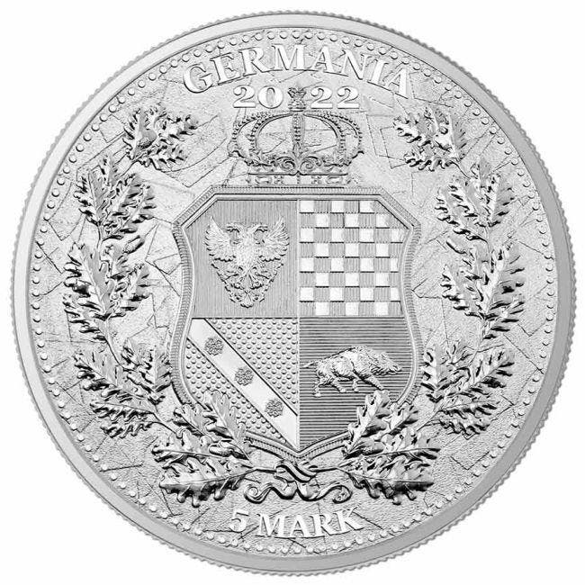 Germania. 5 Mark 2022 1 oz Germania & Polonia Flag Colorized, Timbres & Monnaies, Métaux nobles & Lingots