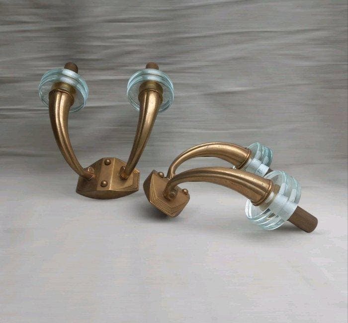 Applique murale (2) - Bronze doré, Antiek en Kunst, Antiek | Verlichting