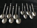 Cuillère à thé (6) - Argent 835 - Mokkalepel (5) argent, Antiquités & Art