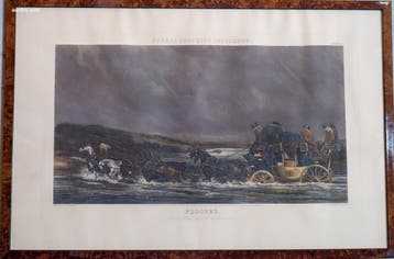 Reeks van 4 antieke Engelse kleurengravures J...., Nieuw