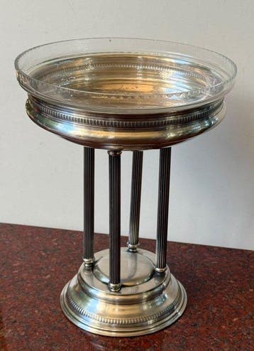 Saladier - Plaqué(e) argent, Verre