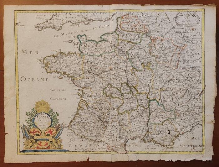 Frankrijk - Historische kaart van het Koninkrijk /, Livres, Atlas & Cartes géographiques