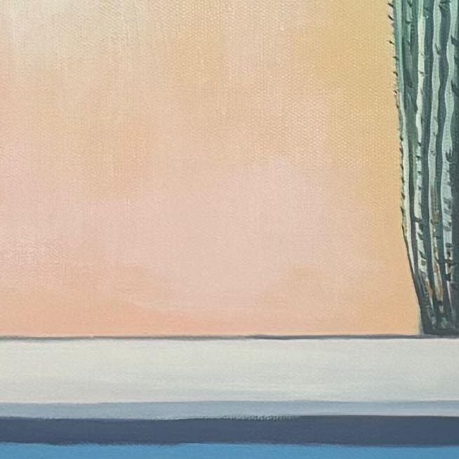 Alexy Berthelot - cloud cactus pool, Antiquités & Art, Art | Peinture | Moderne