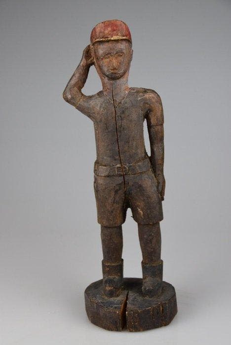 Statue Baoulé Colon - Baule Colonial Figure - sculptuur -, Antiek en Kunst, Kunst | Niet-Westerse kunst