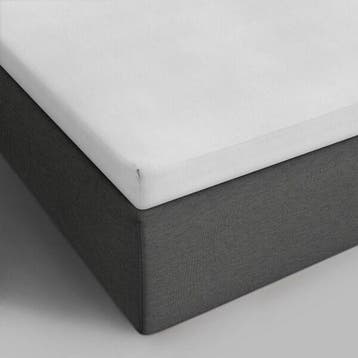 splittopper perkal katoenen hoeslaken wit of ecru - 160/200, Huis en Inrichting, Nieuw, Eenpersoons, Wit, Overige typen