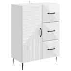 vidaXL Dressoir Hoogglans Wit 66 x 34,5 x 89,5 cm Bewerkt, Huis en Inrichting, Kasten | Dressoirs, Verzenden, Nieuw