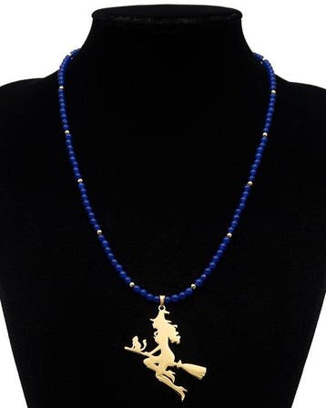 Collier Sorcière – La Sourcière et son Chat Noir – Haute