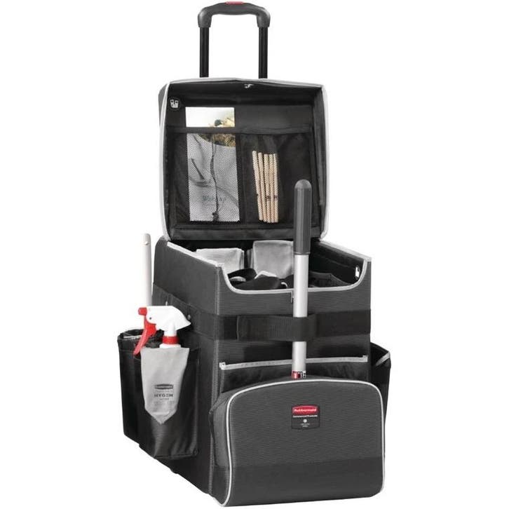 Schoonmaakwagen | QUICK CART | Kunststof | Zwart | Medium |, Zakelijke goederen, Horeca | Keukenapparatuur, Nieuw in verpakking