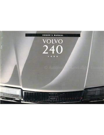 1993 VOLVO 240 INSTRUCTIEBOEKJE ENGELS