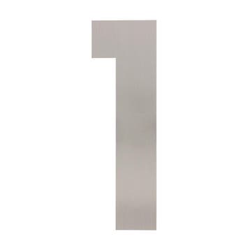 Huisnummer 1 XXL hoogte 50 cm geborsteld RVS - Intersteel, Ophalen of Verzenden, Nieuw, Overige typen