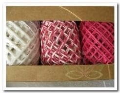 Touw Koord Fuchsia-Wit 3 rollen =15 meter, Hobby & Loisirs créatifs