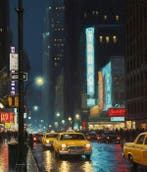Le Yack - Rainy Night on Broadway - Hand-signed